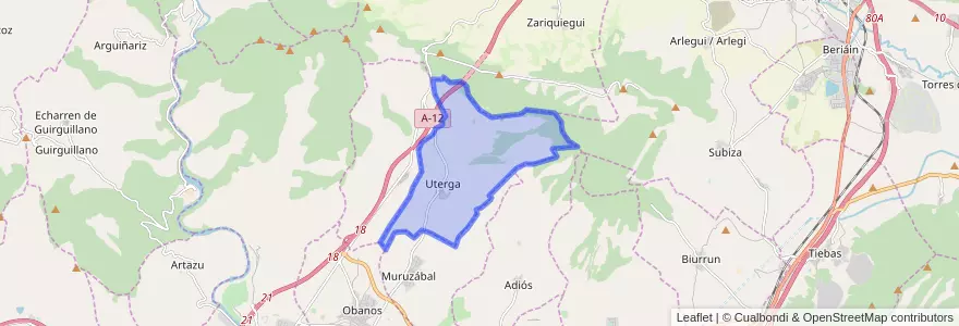 Mapa de ubicacion de Uterga.
