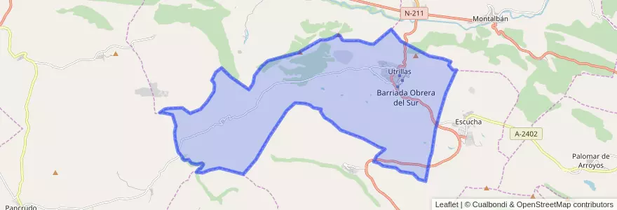 Mapa de ubicacion de Utrillas.