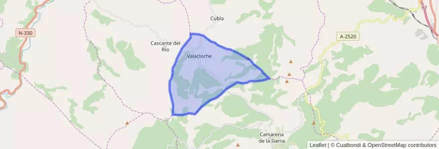 Mapa de ubicacion de Valacloche.
