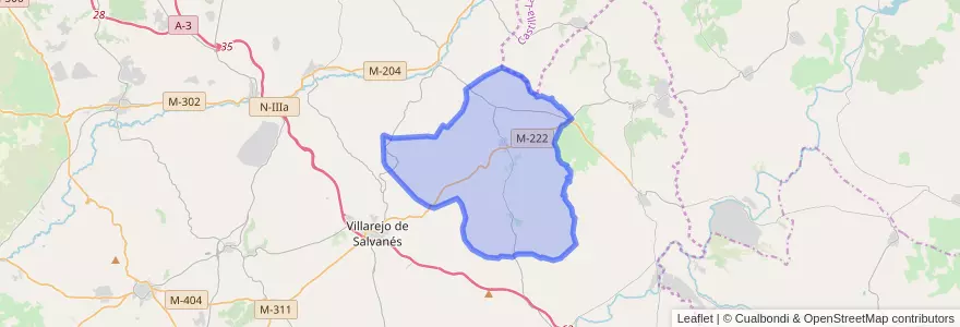 Mapa de ubicacion de Valdaracete.