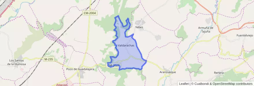 Mapa de ubicacion de Valdarachas.