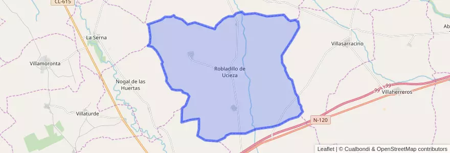 Mapa de ubicacion de Valde-Ucieza.