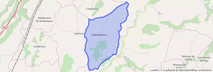 Mapa de ubicacion de Valdeavellano.