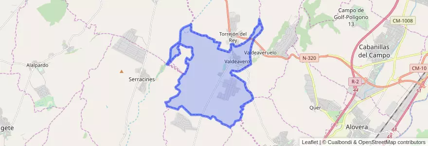 Mapa de ubicacion de Valdeavero.