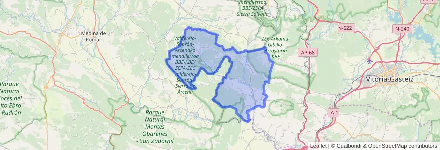Mapa de ubicacion de Valdegovía/Gaubea.