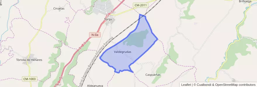 Mapa de ubicacion de Valdegrudas.
