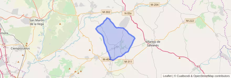Mapa de ubicacion de Valdelaguna.