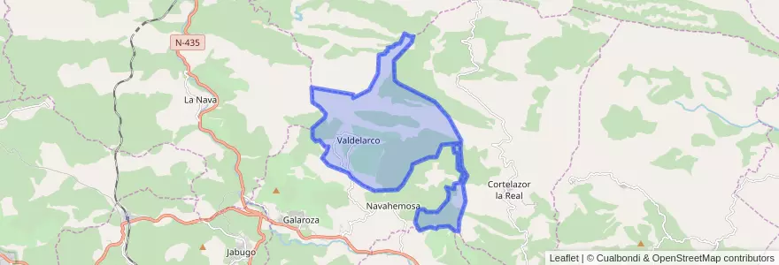 Mapa de ubicacion de Valdelarco.