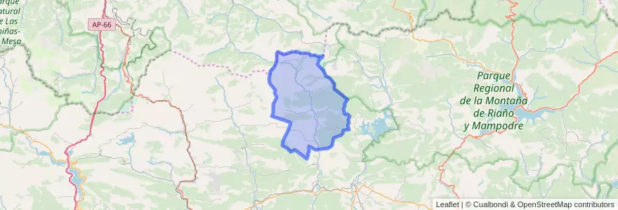 Mapa de ubicacion de Valdelugueros.