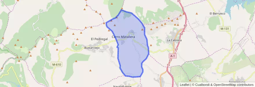 Mapa de ubicacion de Valdemanco.