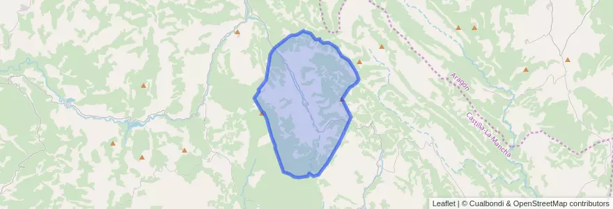 Mapa de ubicacion de Valdemeca.