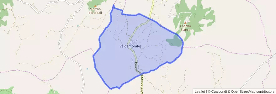 Mapa de ubicacion de Valdemorales.