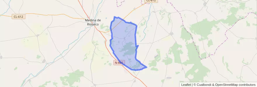 Mapa de ubicacion de Valdenebro de los Valles.