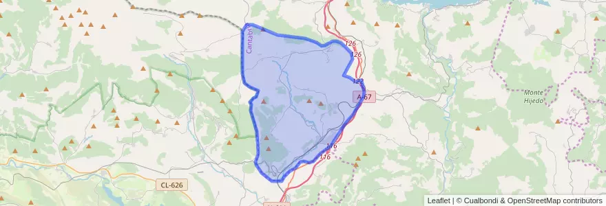 Mapa de ubicacion de Valdeolea.