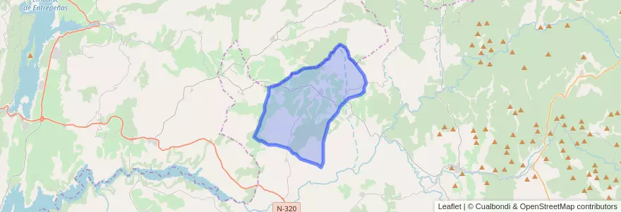Mapa de ubicacion de Valdeolivas.