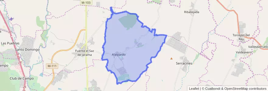 Mapa de ubicacion de Valdeolmos-Alalpardo.