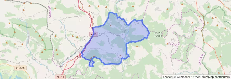 Mapa de ubicacion de Valdeprado del Río.