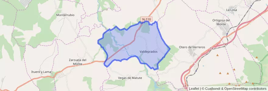 Mapa de ubicacion de Valdeprados.