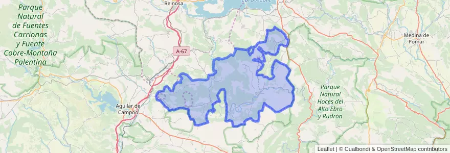 Mapa de ubicacion de Valderredible.