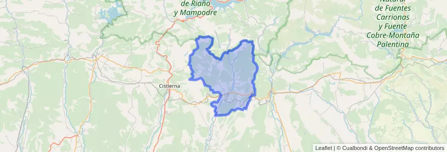 Mapa de ubicacion de Valderrueda.