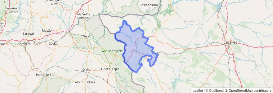 Mapa de ubicacion de Valencia de Alcántara.