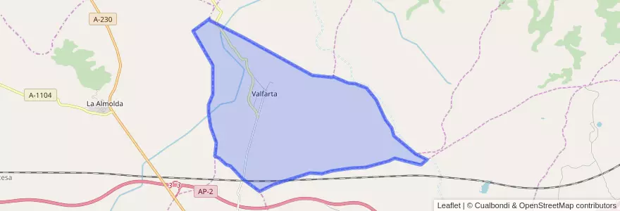 Mapa de ubicacion de Valfarta.