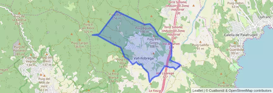 Mapa de ubicacion de Vall-llobrega.