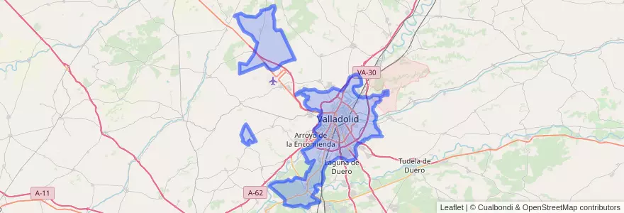 Mapa de ubicacion de Valladolid.