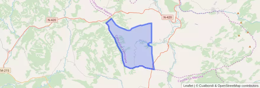 Mapa de ubicacion de Vallanca.
