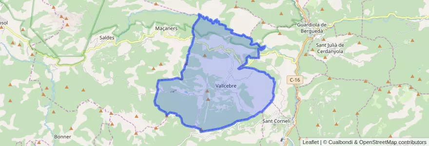 Mapa de ubicacion de Vallcebre.