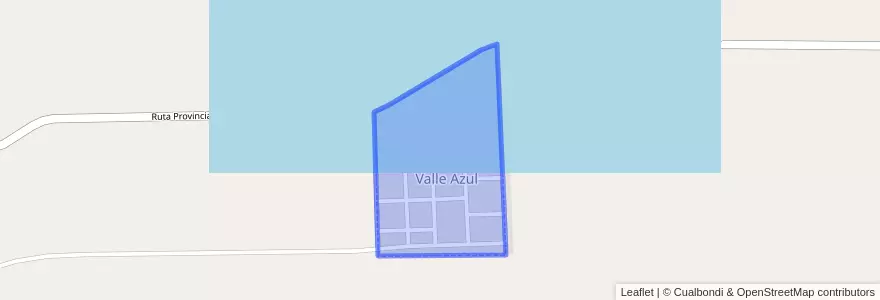 Mapa de ubicacion de Valle Azul.