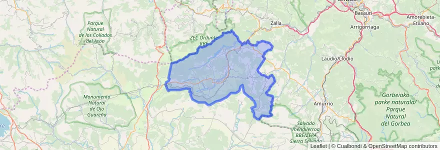 Mapa de ubicacion de Valle de Mena.