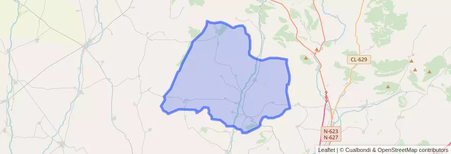 Mapa de ubicacion de Valle de Santibáñez.