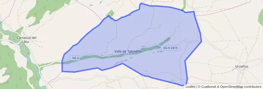 Mapa de ubicacion de Valle de Tabladillo.