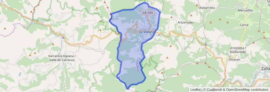 Mapa de ubicacion de Valle de Villaverde.