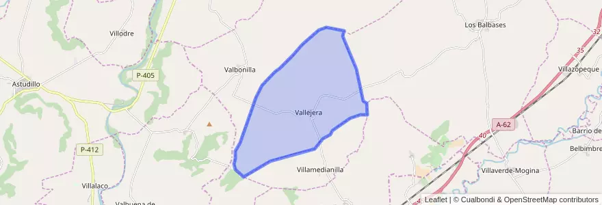 Mapa de ubicacion de Vallejera.