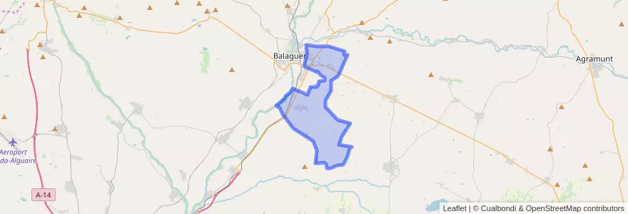 Mapa de ubicacion de Vallfogona de Balaguer.