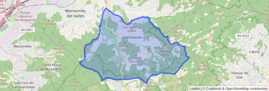 Mapa de ubicacion de Vallromanes.