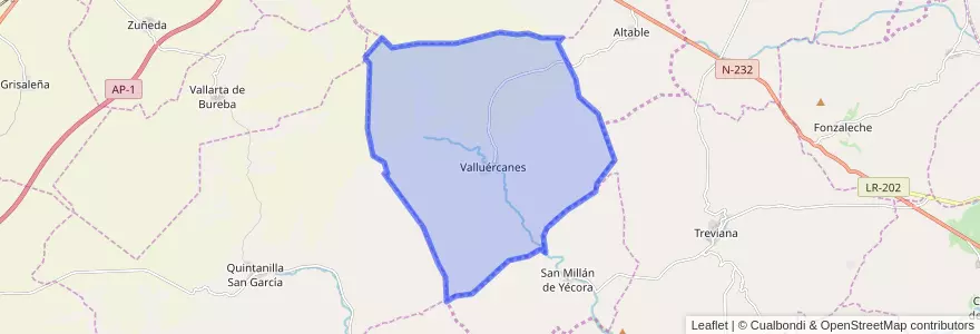 Mapa de ubicacion de Valluércanes.