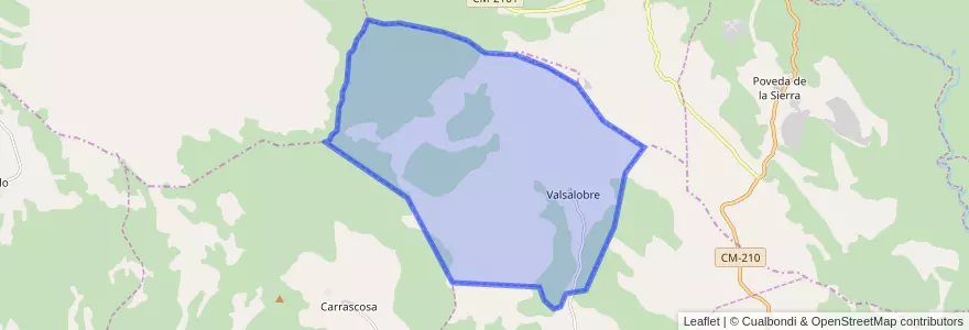 Mapa de ubicacion de Valsalobre.
