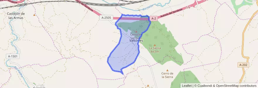 Mapa de ubicacion de Valtorres.