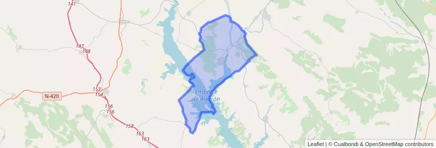 Mapa de ubicacion de Valverde de Júcar.