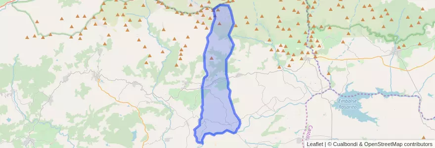 Mapa de ubicacion de Valverde de la Vera.