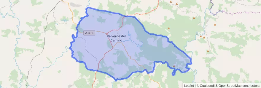 Mapa de ubicacion de فالفيردي ديل كامينو.
