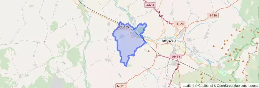 Mapa de ubicacion de Valverde del Majano.