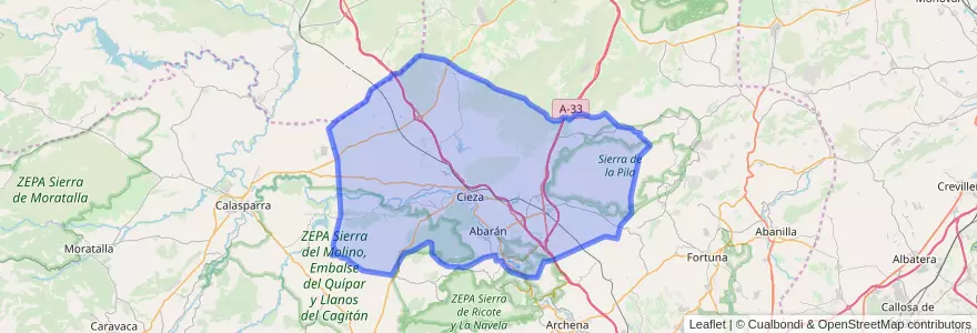 Mapa de ubicacion de Vega Alta del Segura.