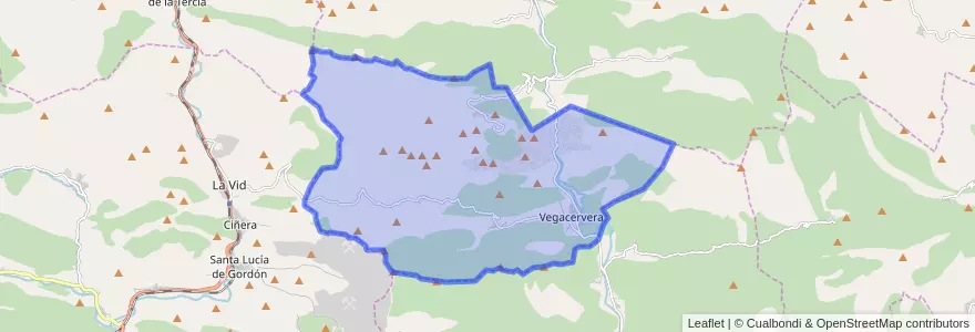 Mapa de ubicacion de Vegacervera.