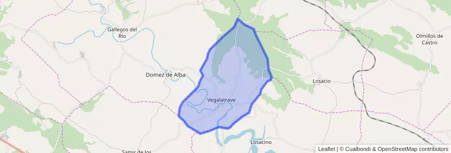 Mapa de ubicacion de Vegalatrave.
