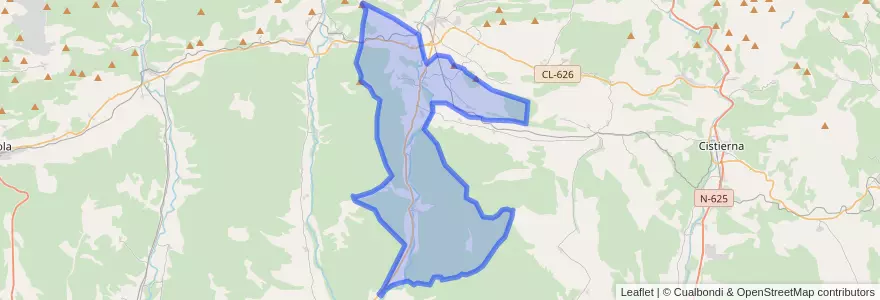 Mapa de ubicacion de Vegaquemada.