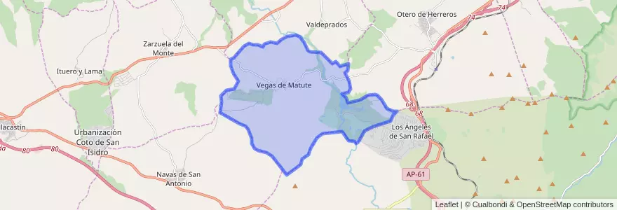 Mapa de ubicacion de Vegas de Matute.